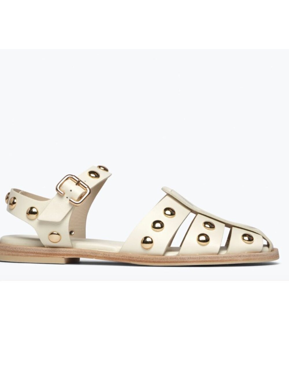 Freda Salvador White Gladiator Studded Leather Sandals - Picture 2 of 15